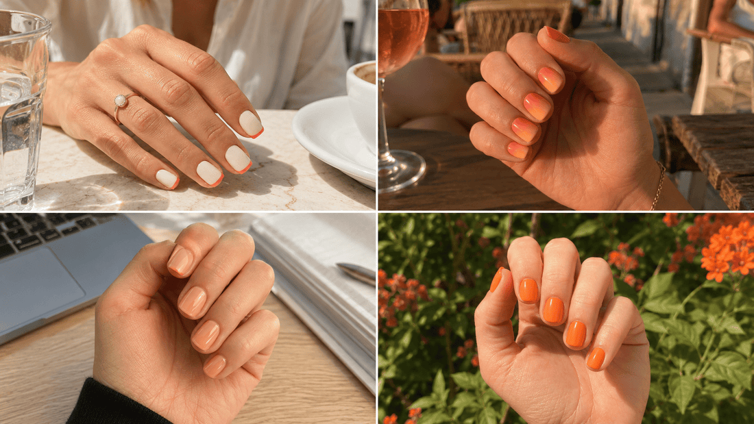 Orange, corail, pêche : les ongles de l'été