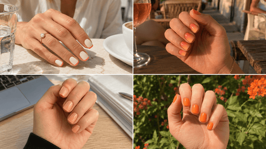 Orange, corail, pêche : les ongles de l'été