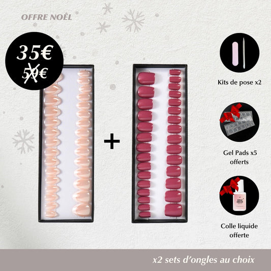 Offre NOËL - x2 sets faux ongles