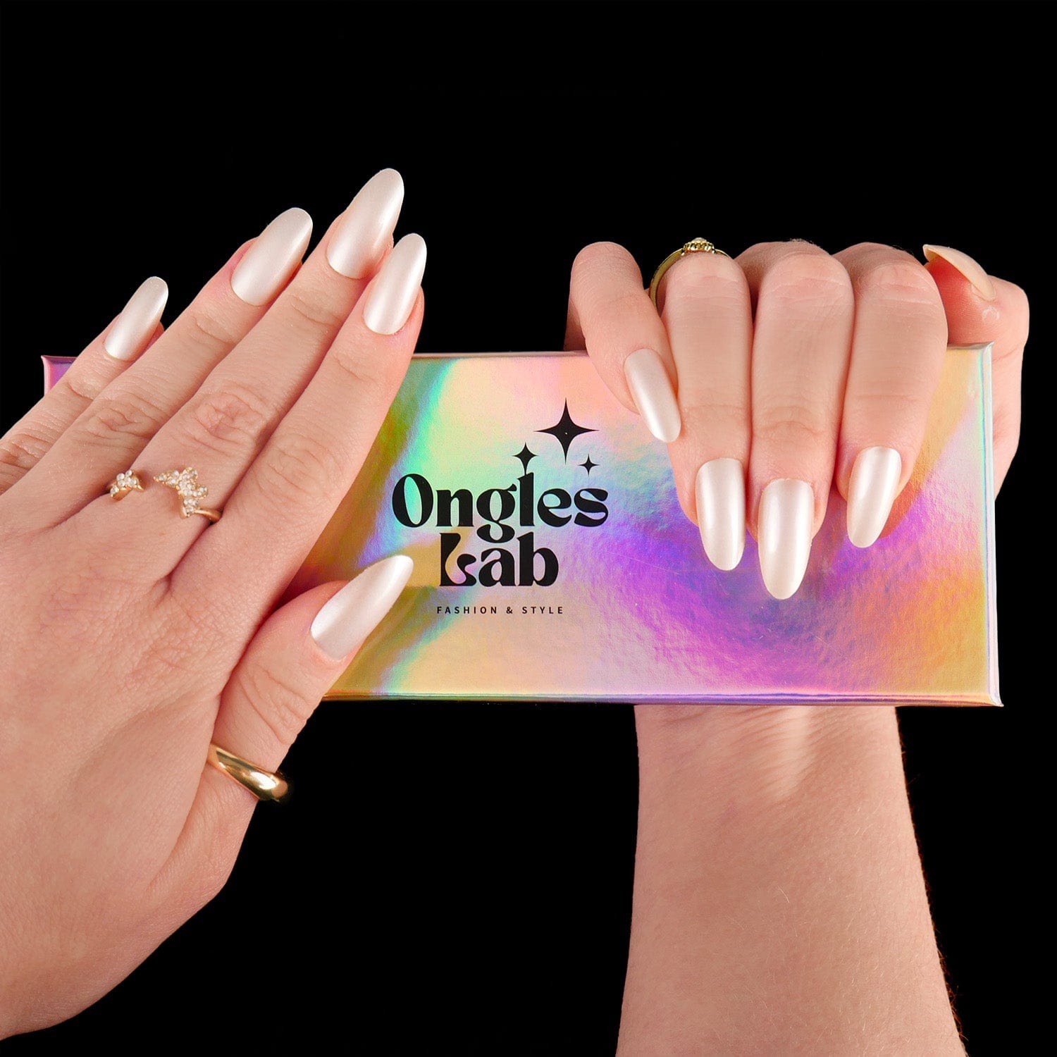 Faux ongles Ambre - Chrome