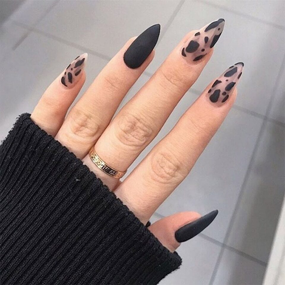 Faux ongles - Animal noir