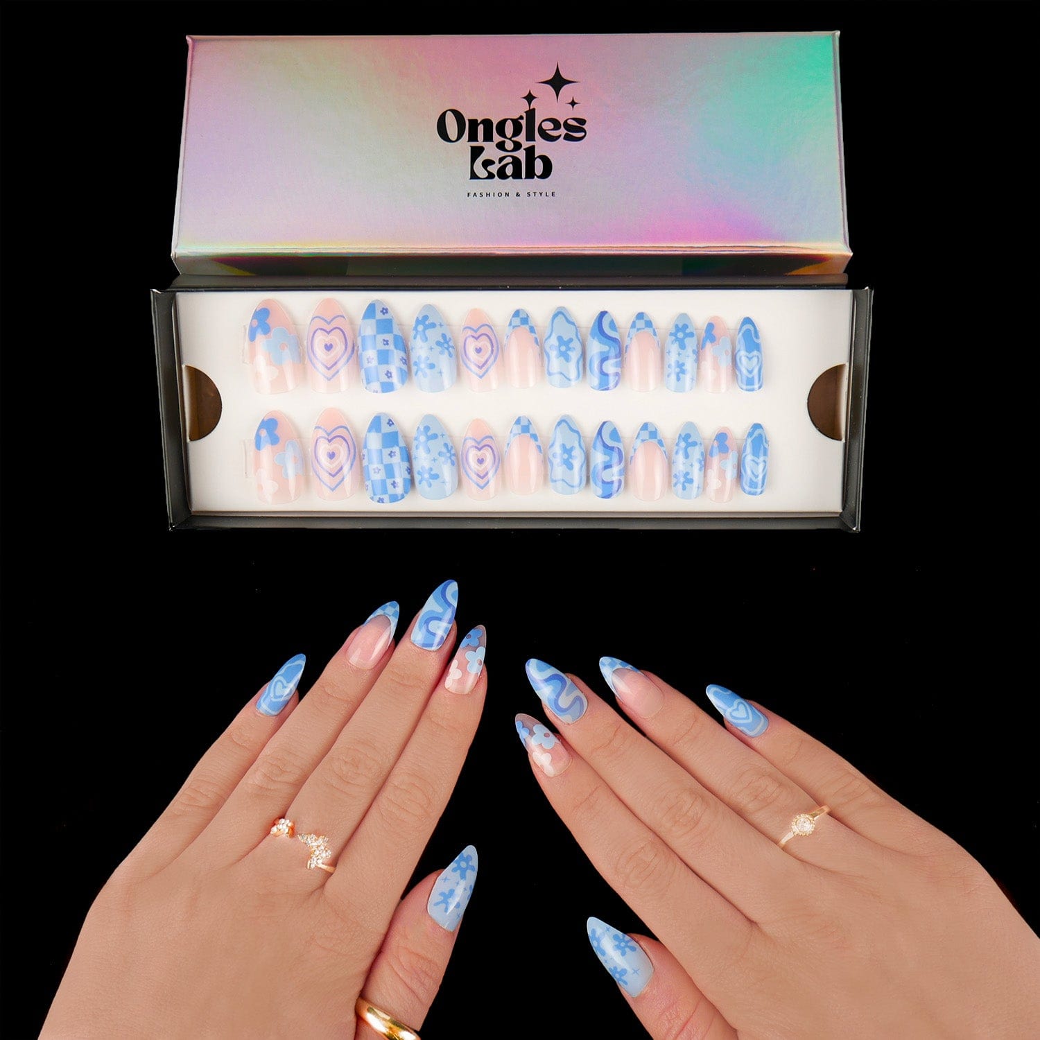 Wholesale 24PCS Wave Multiple Colour Design Faux Ongles De Luxe Short Press  on Nails Boxes with Logo - China Nail Tip and Art Nail price |  Made-in-China.com